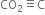 CO subscript 2 identical to straight C
