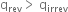 straight q subscript rev greater than space straight q subscript irrev