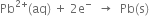 Pb to the power of 2 plus end exponent left parenthesis aq right parenthesis space plus space 2 straight e to the power of minus space space rightwards arrow space space Pb left parenthesis straight s right parenthesis