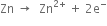Zn space rightwards arrow space space Zn to the power of 2 plus end exponent space plus space 2 straight e to the power of minus