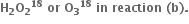 bold H subscript bold 2 bold O subscript bold 2 to the power of bold 18 bold space bold or bold space bold O subscript bold 3 to the power of bold 18 bold space bold in bold space bold reaction bold space bold left parenthesis bold b bold right parenthesis bold.