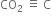 CO subscript 2 space identical to space straight C
