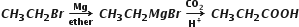 bold italic C bold italic H subscript bold 3 bold italic C bold italic H subscript bold 2 bold italic B bold italic r bold space bold rightwards arrow from bold e bold t bold h bold e bold r to bold M bold g of bold space bold italic C bold italic H subscript bold 3 bold italic C bold italic H subscript bold 2 bold italic M bold italic g bold italic B bold italic r bold space bold rightwards arrow from bold H to the power of bold plus to bold C bold O subscript bold 2 of bold space bold italic C bold italic H subscript bold 3 bold italic C bold italic H subscript bold 2 bold italic C bold italic O bold italic O bold italic H