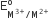 straight E subscript straight M to the power of 3 plus end exponent divided by straight M to the power of 2 plus end exponent end subscript superscript straight o