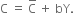 straight C space equals space straight C with bar on top space plus space bY.