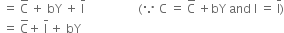 space equals space straight C with bar on top space plus space bY space plus space straight I with bar on top space space space space space space space space space space space space space space space space space space left parenthesis because space straight C space equals space straight C with bar on top space plus bY space and space straight I space equals space straight I with bar on top right parenthesis
space equals space straight C with bar on top plus space straight I with bar on top space plus space bY