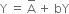 straight Y space equals space straight A with bar on top space plus space bY