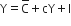straight Y equals straight C with bar on top plus cY plus straight I
