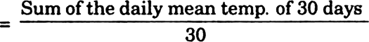 Define daily mean temperature and monthly mean temperature.