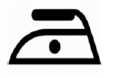 Draw suitable symbols for the care label of a dress that indicates tha
