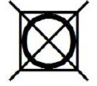 Draw suitable symbols for the care label of a dress that indicates tha