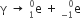 straight gamma space rightwards arrow space straight e presubscript 1 presuperscript 0 space plus space straight e presubscript negative 1 end presubscript presuperscript 0