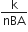 straight k over nBA