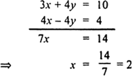 Solve The Following Pair Of Linear Equations By The Elimination Method And The Substitution Methodx Y 5 And 2x 3y 4