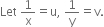 Let space 1 over straight x equals straight u comma space 1 over straight y equals straight v.