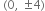 space left parenthesis 0 comma space plus-or-minus 4 right parenthesis