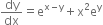 dy over dx equals straight e to the power of straight x minus straight y end exponent plus straight x squared straight e to the power of straight y