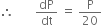therefore space space space space space space space dP over dt space equals space straight P over 20