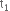 straight t subscript 1
