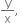 straight y over straight x comma space