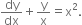 dy over dx plus straight y over straight x equals straight x squared.