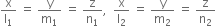 straight x over straight l subscript 1 space equals space straight y over straight m subscript 1 space equals space straight z over straight n subscript 1 comma space space straight x over straight l subscript 2 space equals space straight y over straight m subscript 2 space equals space straight z over straight n subscript 2