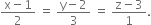 fraction numerator straight x minus 1 over denominator 2 end fraction space equals space fraction numerator straight y minus 2 over denominator 3 end fraction space equals space fraction numerator straight z minus 3 over denominator 1 end fraction.