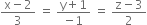 fraction numerator straight x minus 2 over denominator 3 end fraction space equals space fraction numerator straight y plus 1 over denominator negative 1 end fraction space equals space fraction numerator straight z minus 3 over denominator 2 end fraction