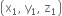 open parentheses straight x subscript 1 comma space straight y subscript 1 comma space straight z subscript 1 close parentheses