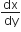 dx over dy