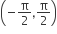 open parentheses negative straight pi over 2 comma straight pi over 2 close parentheses