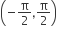 open parentheses negative straight pi over 2 comma straight pi over 2 close parentheses space