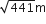 square root of 441 straight m