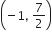 open parentheses negative 1 comma space 7 over 2 close parentheses
