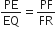 PE over EQ equals PF over FR