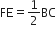 FE equals 1 half BC