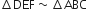 increment DEF tilde increment ABC