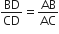 BD over CD equals AB over AC