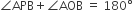 angle APB plus angle AOB space equals space 180 degree