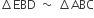 increment EBD space tilde space increment ABC