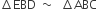 increment EBD space tilde space space increment ABC