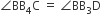 angle BB subscript 4 straight C space equals space angle BB subscript 3 straight D