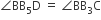 angle BB subscript 5 straight D space equals space angle BB subscript 3 straight C