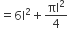 equals 6 straight l squared plus πl squared over 4