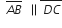 space space stack A B with bar on top space space parallel to stack italic space D C with bar on top
