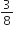 3 over 8