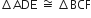 increment ADE space approximately equal to space increment BCF