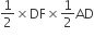 1 half cross times DF cross times 1 half AD