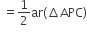 space equals 1 half ar left parenthesis increment APC right parenthesis