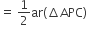equals space 1 half ar left parenthesis increment APC right parenthesis